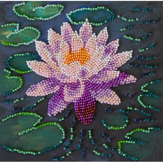 Набор для вышивки бисером Мини "Кувшинка" 15х15 см AAM-262
