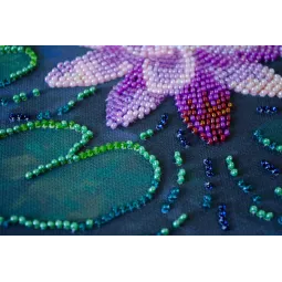 Mini Bead embroidery kit "Water lily" 15x15 cm AAM-262