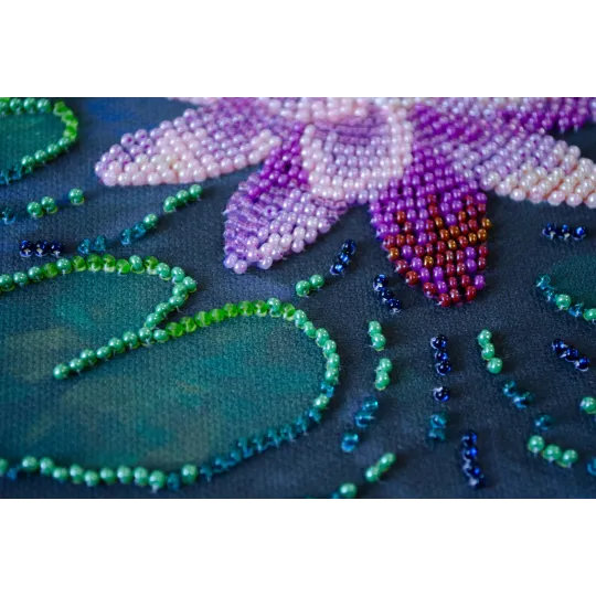 Kit de broderie de perles Mini "Nénuphar" 15x15 cm AAM-262