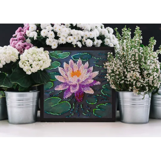 Mini-Perlenstick-Set "Seerose" 15x15 cm AAM-262