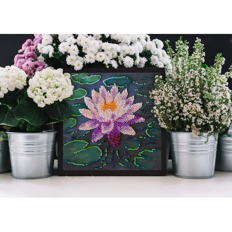 Mini-Perlenstick-Set "Seerose" 15x15 cm AAM-262