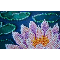 Mini Bead embroidery kit "Water lily" 15x15 cm AAM-262