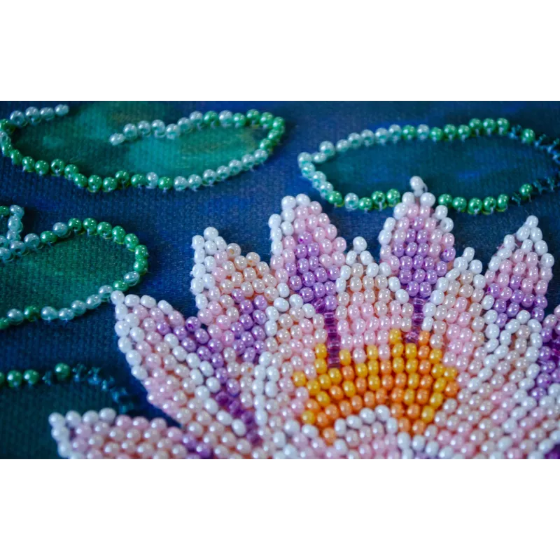 Kit de broderie de perles Mini "Nénuphar" 15x15 cm AAM-262