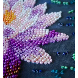 Mini Bead embroidery kit "Water lily" 15x15 cm AAM-262