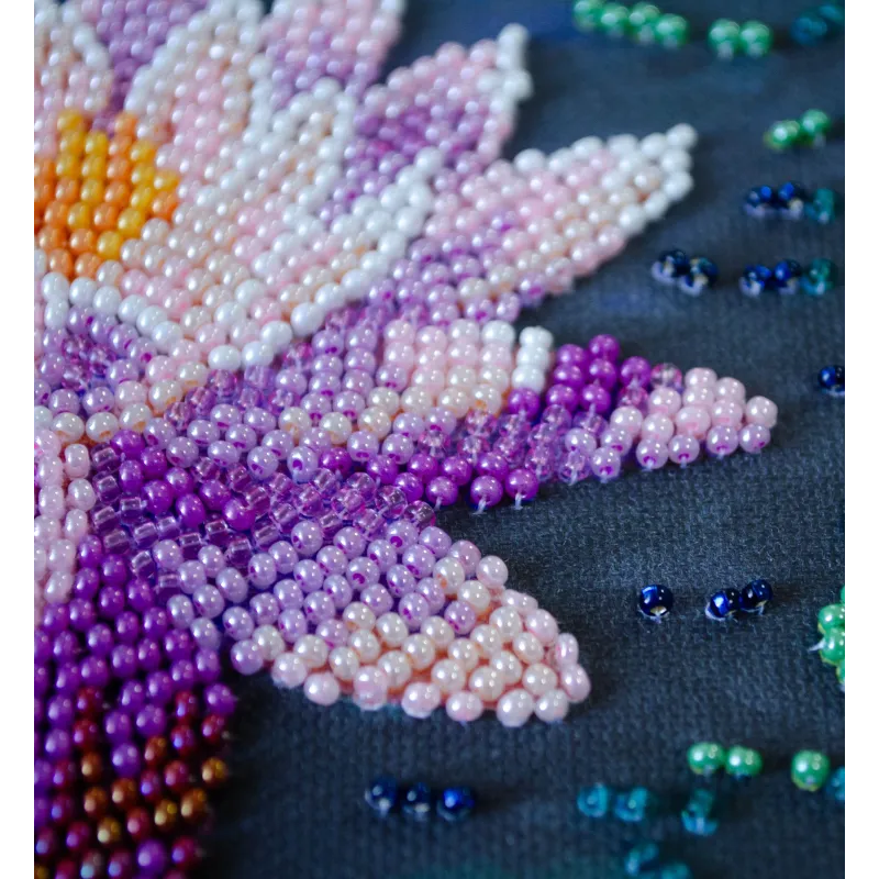 Kit de broderie de perles Mini "Nénuphar" 15x15 cm AAM-262