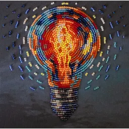 Mini Bead embroidery kit "Bring the light" 15x15 cm AAM-260