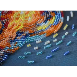 Mini Bead embroidery kit "Bring the light" 15x15 cm AAM-260