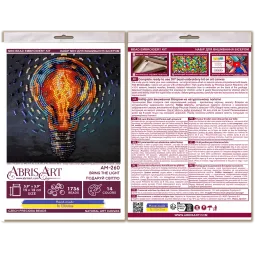 Mini Bead embroidery kit "Bring the light" 15x15 cm AAM-260