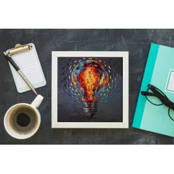 Mini-Perlen-Stickerei-Set "Bring the light" 15x15 cm AAM-260