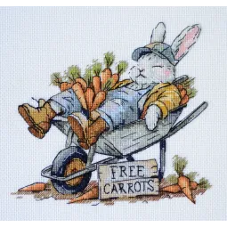 Cross-stitch kits "Free carrots" 20x18 cm AAH-288