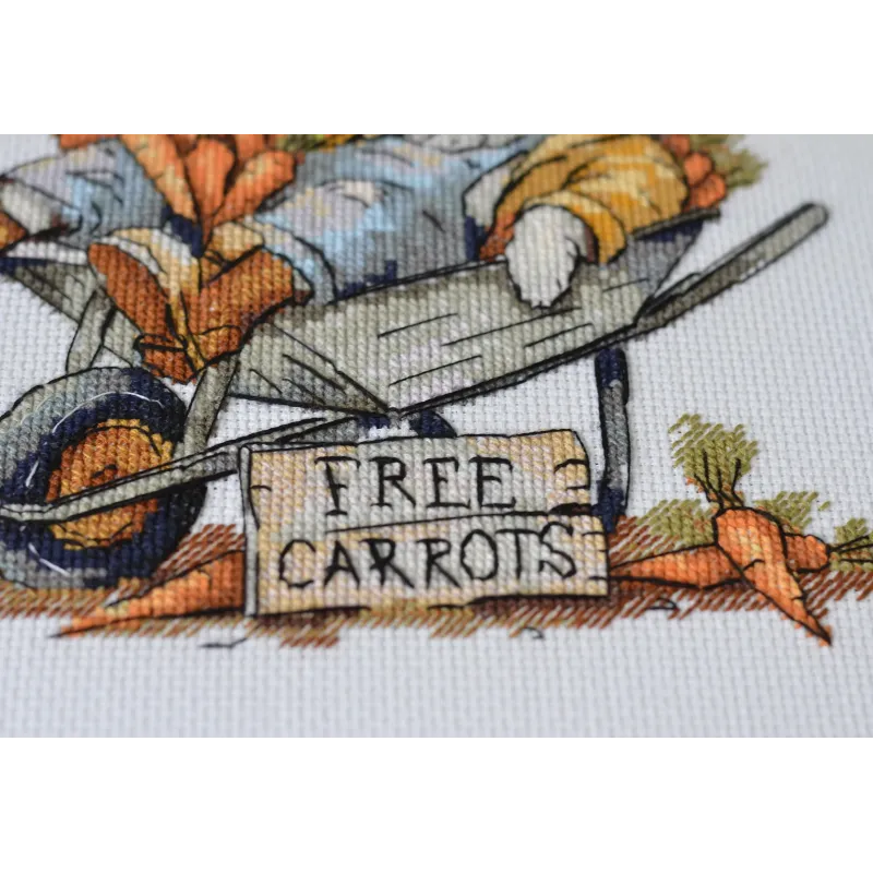 Kits de point de croix "Carottes gratuites" 20x18 cm AAH-288