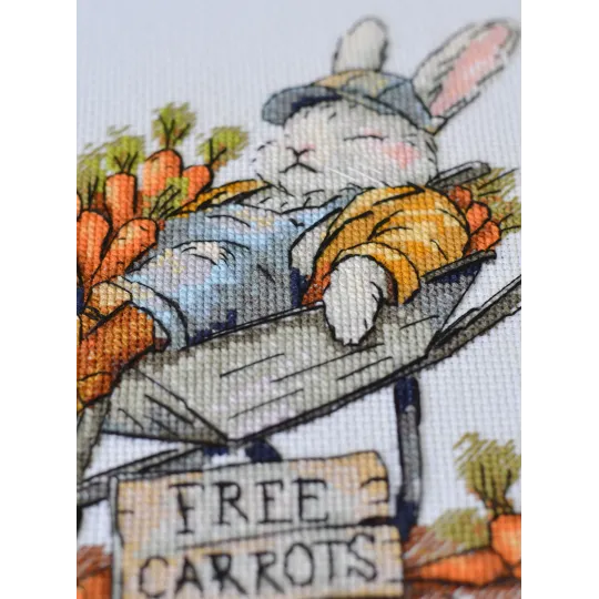 Наборы для вышивания крестиком «Бесплатная морковь» 20x18 см AAH-288