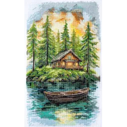 Cross-stitch kits "Silence in the forest" 20x35 cm AAH-286