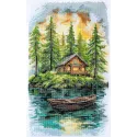 Наборы для вышивания крестиком "Тишина в лесу" 20x35 см AAH-286