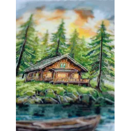 Наборы для вышивания крестиком "Тишина в лесу" 20x35 см AAH-286