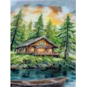 Kits de point de croix "Silence dans la forêt" 20x35 cm AAH-286