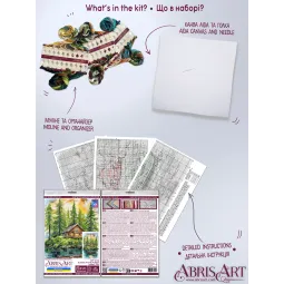 Cross-stitch kits "Silence in the forest" 20x35 cm AAH-286