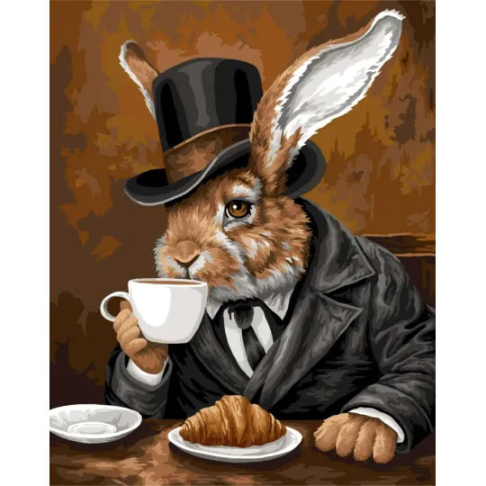 Kit de peinture par numéros "Morning tea" 40x50 cm W040 0525