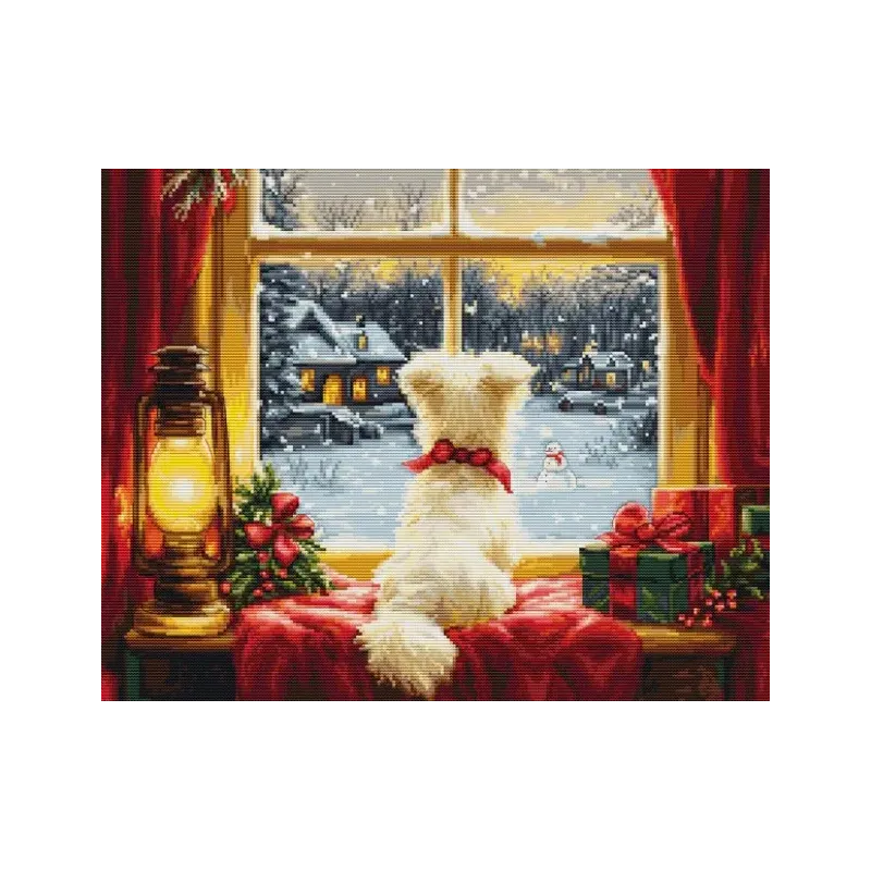 Набор для вышивания крестиком "В ожидании снежинок" 36x29cm SBU5076