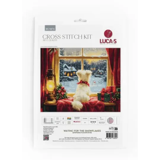 Kreuzstich-Set "Warten auf die Schneeflocken" 36x29cm SBU5076