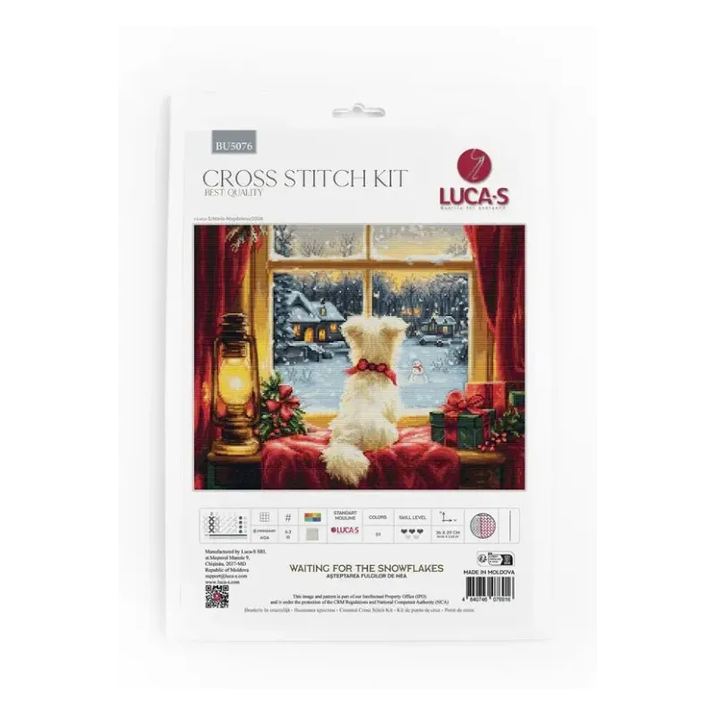 Kreuzstich-Set "Warten auf die Schneeflocken" 36x29cm SBU5076