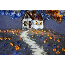 Mini kit de broderie de perles "Cottage Beneath the Clouds" AAM-263