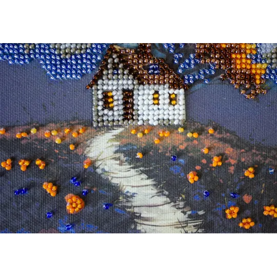 Mini Perlenstickpackung "Hütte unter den Wolken" AAM-263