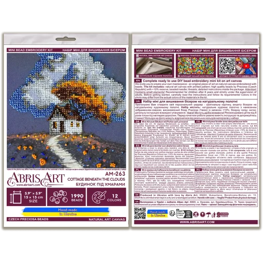 Mini kit de broderie de perles "Cottage Beneath the Clouds" AAM-263