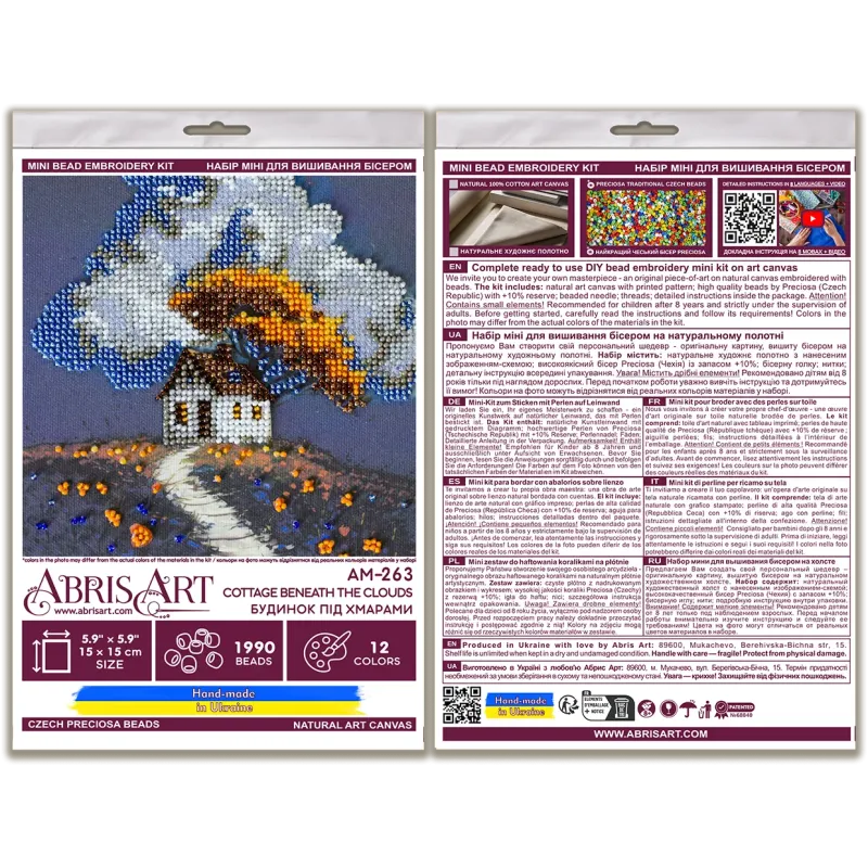 Mini Perlenstickpackung "Hütte unter den Wolken" AAM-263