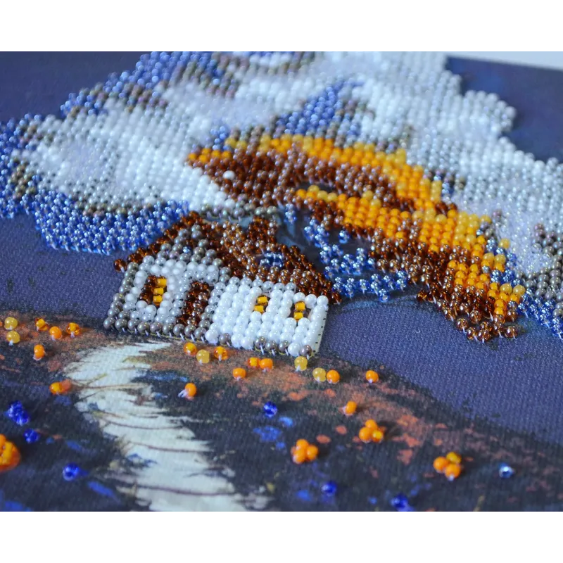 Mini kit de broderie de perles "Cottage Beneath the Clouds" AAM-263