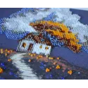 Mini kit de broderie de perles "Cottage Beneath the Clouds" AAM-263