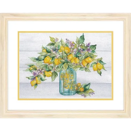 Kreuzstich-Set "Zitronenglas" 35x25 cm D70-35442