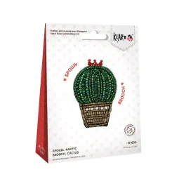 Cross stitch kit KLART "Brooch. Cactus" KL10-005
