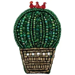 Cross stitch kit KLART "Brooch. Cactus" KL10-005