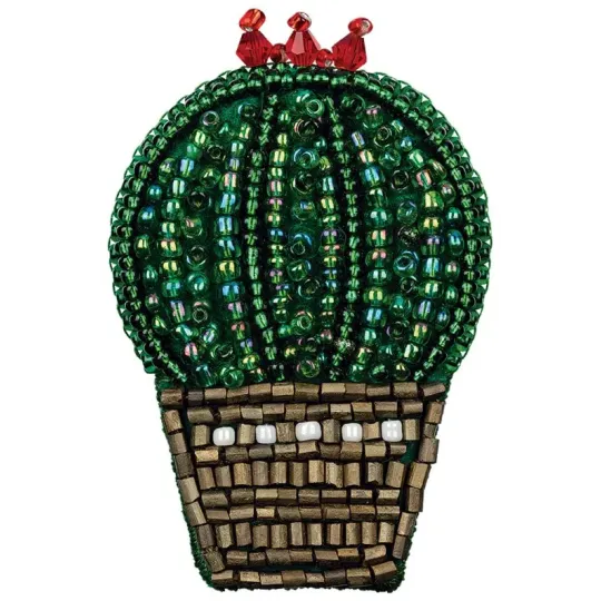 Cross stitch kit KLART "Brooch. Cactus" KL10-005