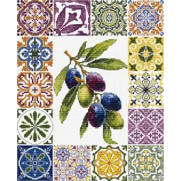Cross Stitch Kit "Olive Palette of the Mediterranean" 20x25 cm SB7050