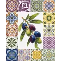 Kreuzstich-Set „Olivenpalette des Mittelmeers“ 20x25 cm SB7050