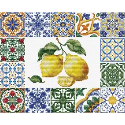 Cross Stitch Kit "Lemon Essence of the Mediterranean" 25x20 cm SB7049