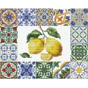 Kit de point de croix "Essence de citron de Méditerranée" 25x20 cm SB7049