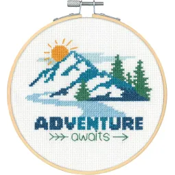 Cross stitch kit "Adventure Awaits" 15x15 cm D72-70486