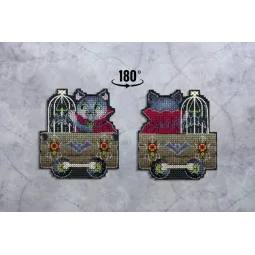 Kreuzstich-Set "Gruselige Kutsche" SR-931