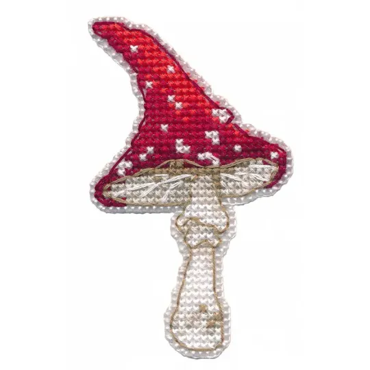 Kreuzstich-Set "Magnet. Fliegenpilz" 5,1×8,5 cm S1659