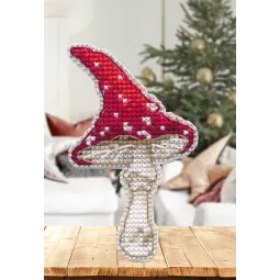 Kreuzstich-Set "Magnet. Fliegenpilz" 5,1×8,5 cm S1659