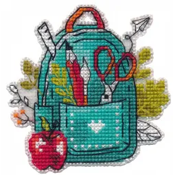 Cross stitch kit "Magnet. Backpack" 8,4×8,7 cm  S1655