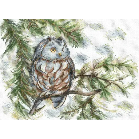 Cross stitch kit "Little Owl" 20x15 cm SANS-73