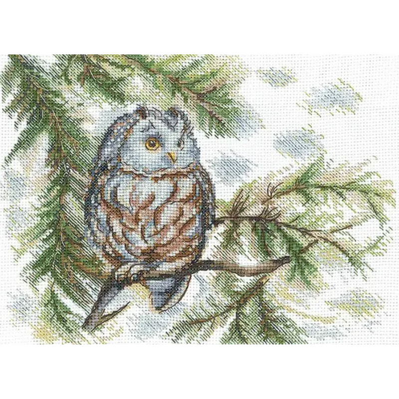 Cross stitch kit "Little Owl" 20x15 cm SANS-73
