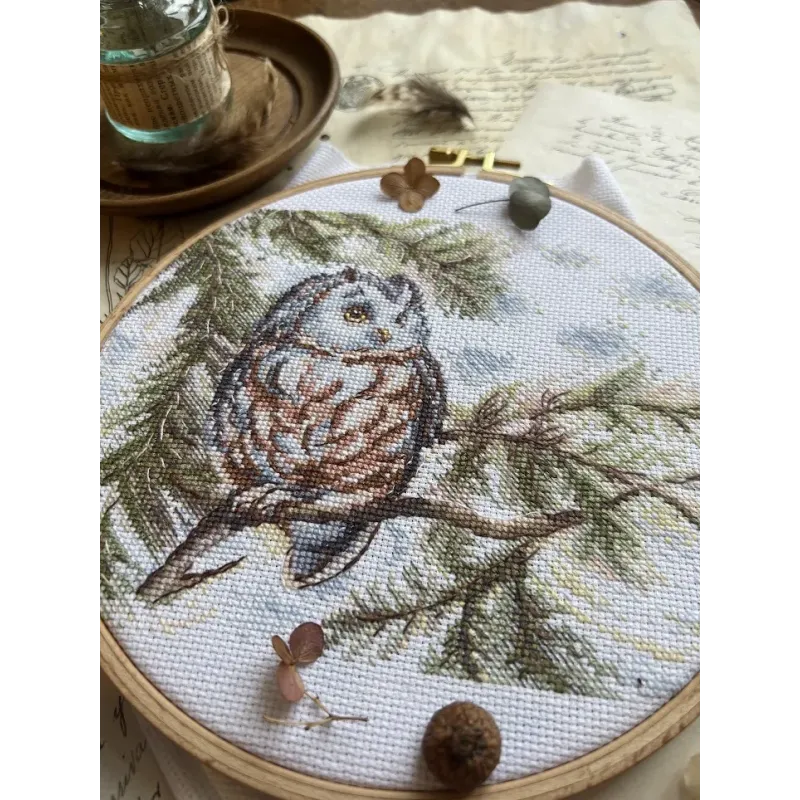 Cross stitch kit "Little Owl" 20x15 cm SANS-73
