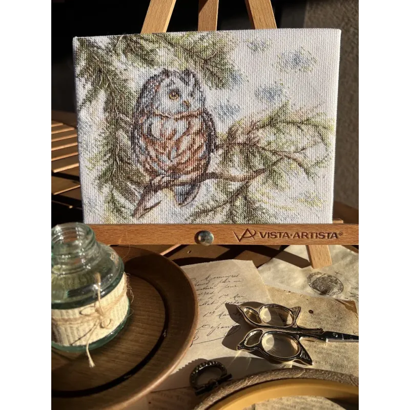 Cross stitch kit "Little Owl" 20x15 cm SANS-73