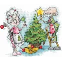Cross stitch kit "Grandma and New Year" 13,5х13,5 cm SANB-27