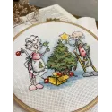Cross stitch kit "Grandma and New Year" 13,5х13,5 cm SANB-27